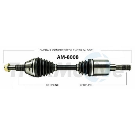 Surtrack Axle Cv Axle Shaft, Am-8008 AM-8008